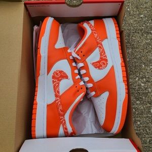 Orange paisley dunks
